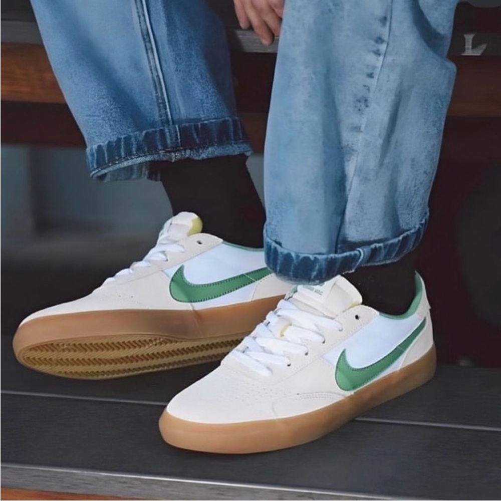 NIB NIKE SB Heritage Vulc Summit White-Lucky Green Sneaker Men’s 9.5, W’s 11